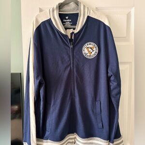 Fanatics Brand Pittsburgh Penguins Throwback Fleece Embroidered Jacket XL